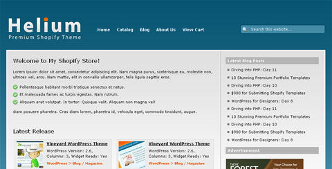 Helium Shopify Theme
